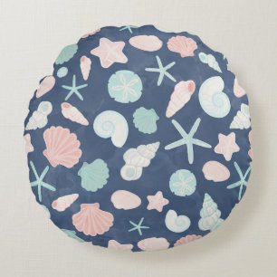 Muschelmuster Rundes Kissen