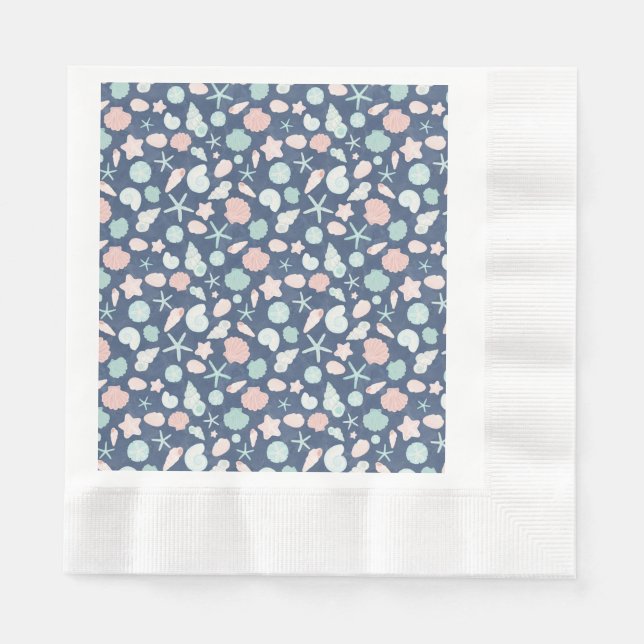 Muschelmuster Serviette (Vorderseite)