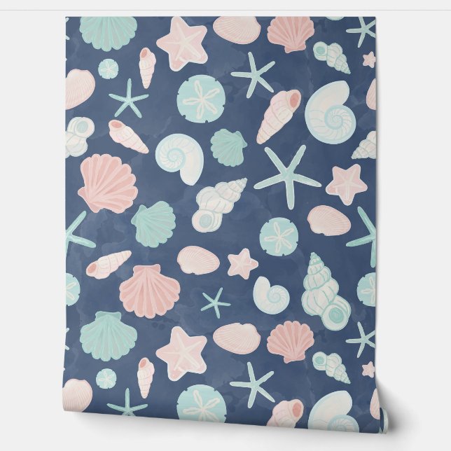 Muschelmuster Tapete (Abrollen)