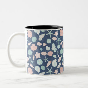 Muschelmuster Zweifarbige Tasse