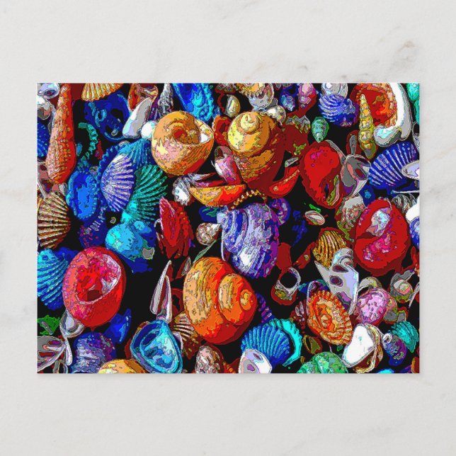 Muscheln Abstrakt 2009 Postkarte (Vorderseite)