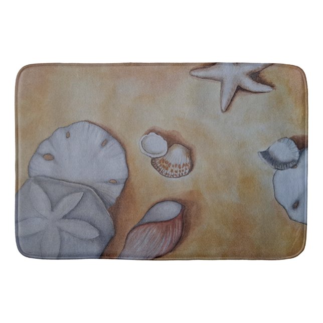 Muscheln am Meer Badematte (Vorderseite)