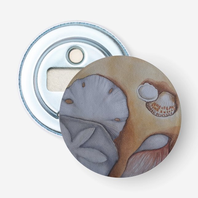 Muscheln am Meer Flaschenöffner (Vorderseite)