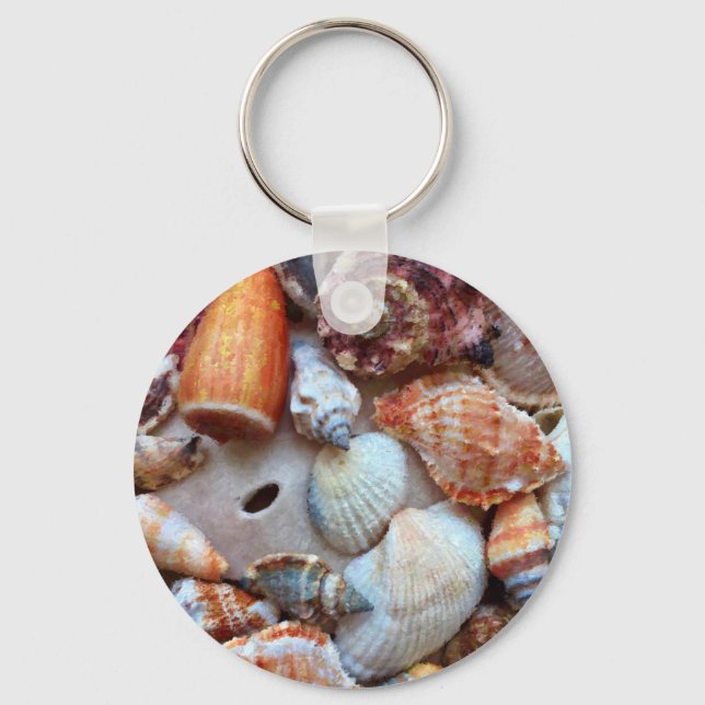 Muscheln am Meer Schlüsselanhänger (Vorderseite)