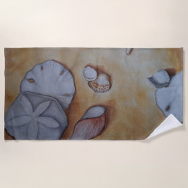 Muscheln am Meer Strandtuch