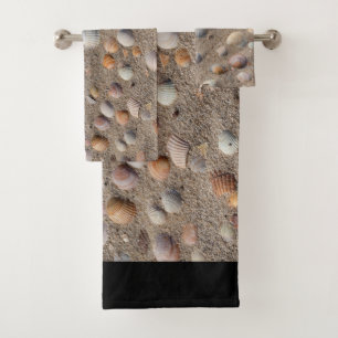 Muscheln am Strand Badhandtuch Set