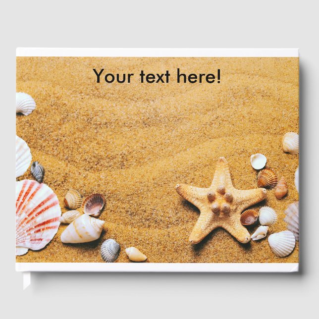 Muscheln am Strand Gästebuch (Vorderseite)