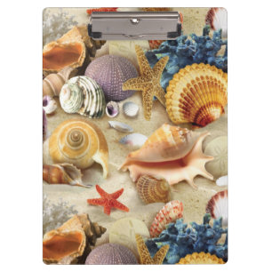 Muscheln am Strand Klemmbrett