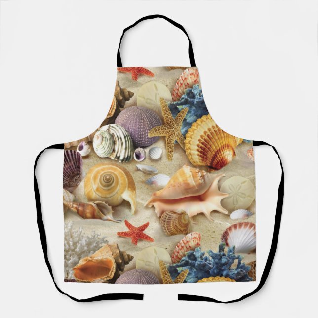 Muscheln am Strand Schürze (Vorderseite)