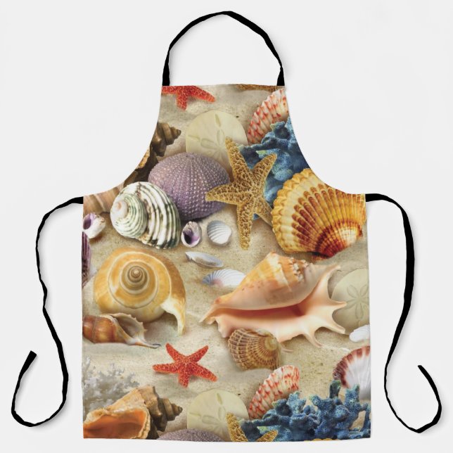 Muscheln am Strand Schürze (Vorderseite)