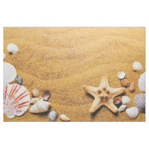 Muscheln am Strand Stoff