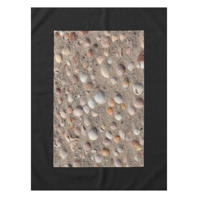 Muscheln am Strand Tischdecke (Vorderseite)