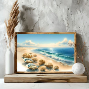Muscheln an der Strandpromenade des Shore Ocean Be Poster