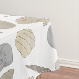 Muscheln an der Wasserfarbenküste Tischdecke