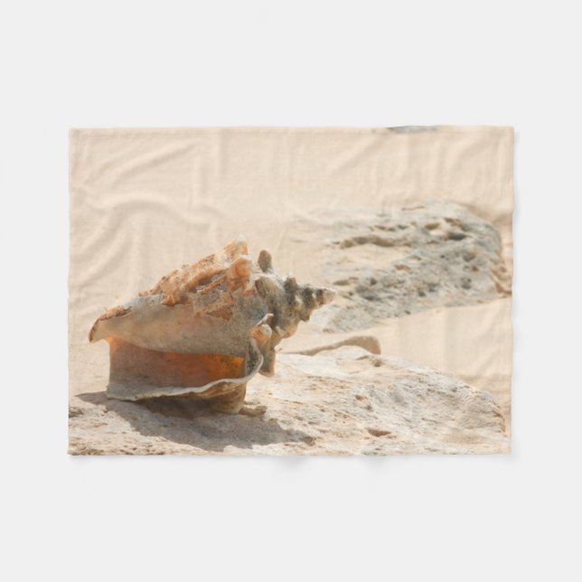 Muscheln auf dem Strand Fleecedecke (Vorderseite (Horizontal))