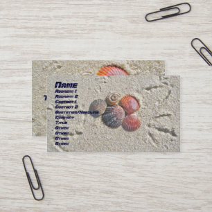 Muscheln auf der Beach Business Card Visitenkarte