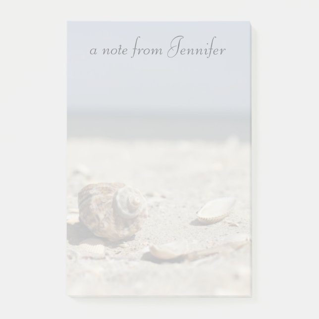 Muscheln auf Sand am Meer Post-it Klebezettel (Vorderseite)