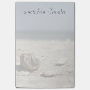 Muscheln auf Sand am Meer Post-it Klebezettel