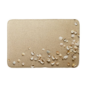 Muscheln auf Sand Badematte