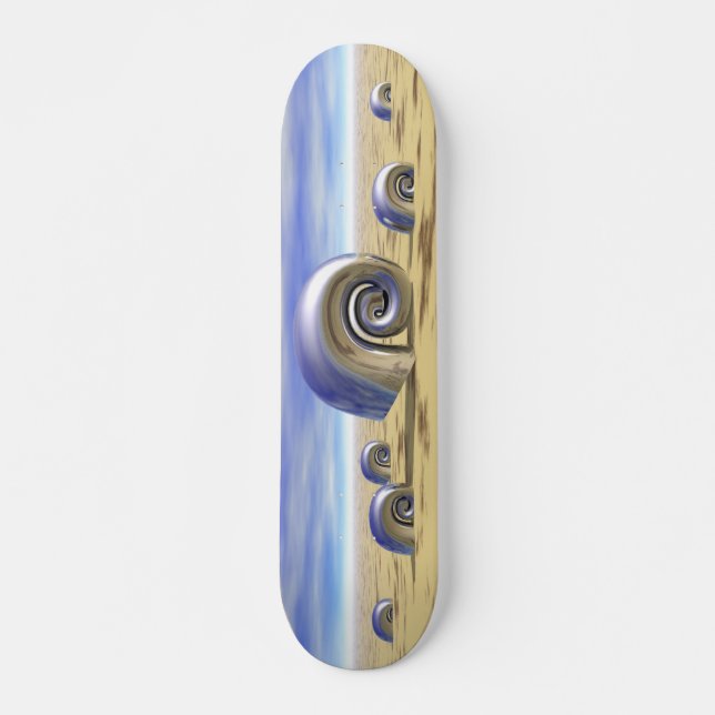 Muscheln aus Metall - Retro Skateboard (Vorne)