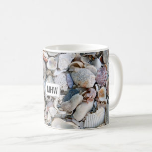 Muscheln benutzerdefinierte Monogramm-Tasse Kaffeetasse