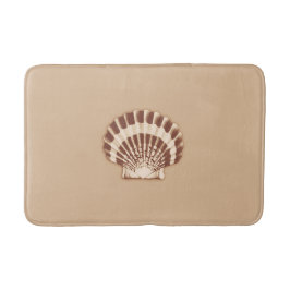 Muscheln - braun und beige badematte