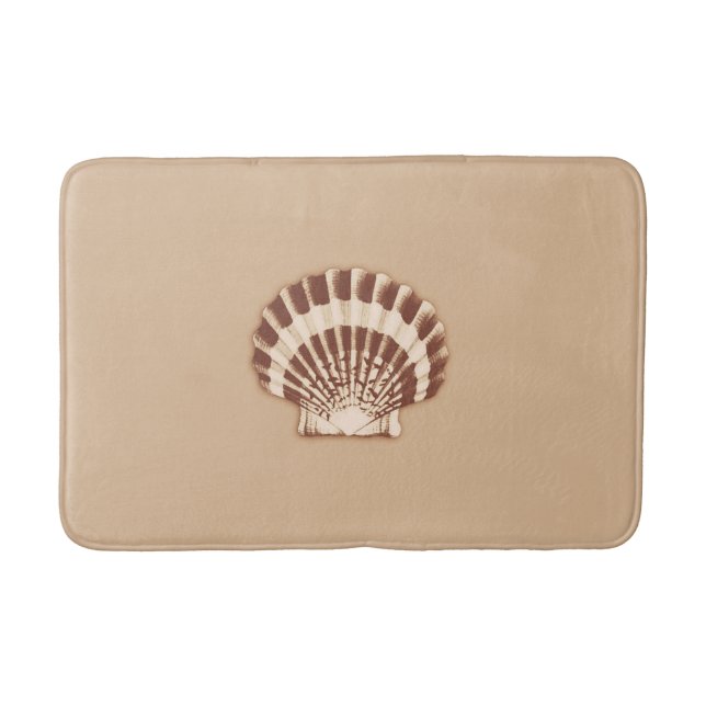 Muscheln - braun und beige badematte (Vorderseite)