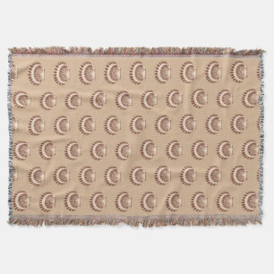 Muscheln - braun und beige decke