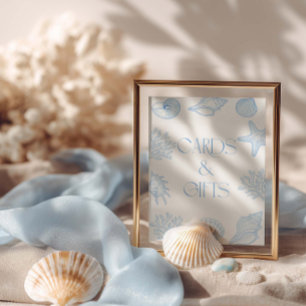 Muscheln Brautparty Karten und Geschenke  Poster