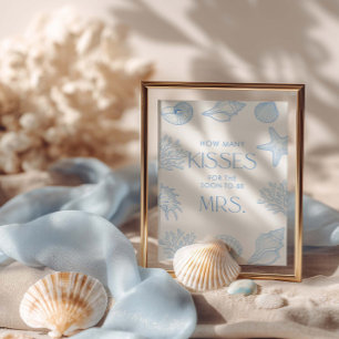 Muscheln Brautparty Wie viele Küsse Poster