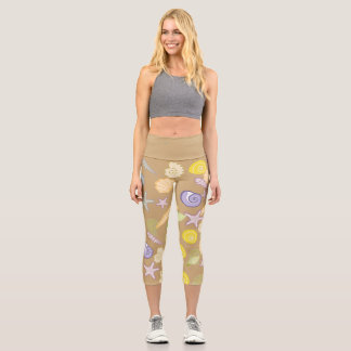 Muscheln Capri Leggings