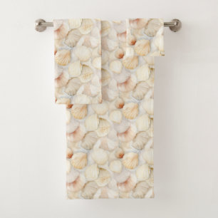 Muscheln Cream Sand Ivory Beach Badhandtuch Set