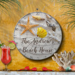 Muscheln Dartscheibe<br><div class="desc">Das Dartboard der Beach Muscheln Monogram ist eine großartige Ergänzung zu Ihrem Zuhause-Entertainment. Macht ein großartiges Geschenk. Passen Sie Ihren Namen an.</div>