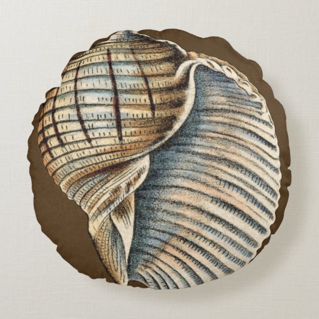 Muscheln der kleinen Meerjungfrau Rundes Kissen (Vorderseite)
