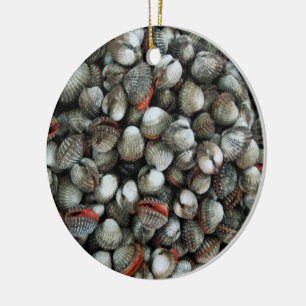 Muscheln des Blutcockle Keramikornament