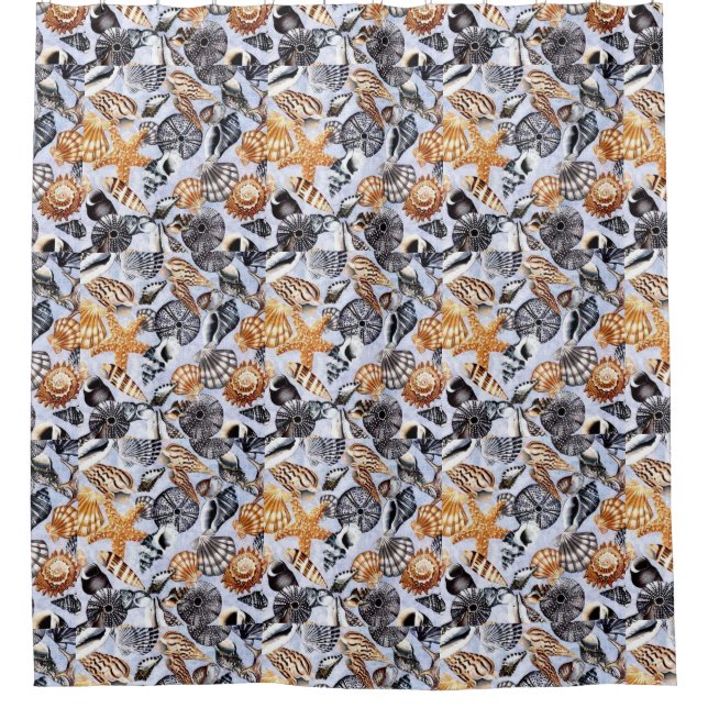 Muscheln Duschvorhang (Vorderseite)