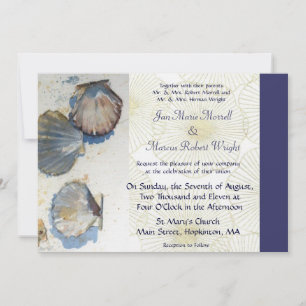 Muscheln Einladung zur Hochzeit