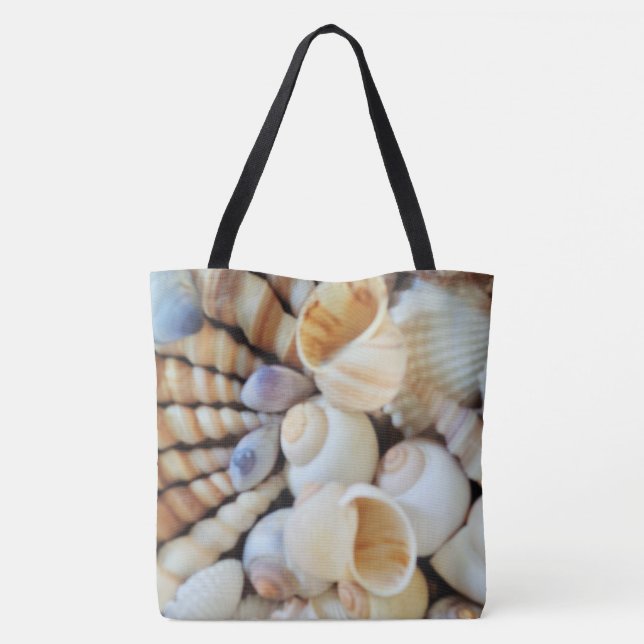 Muscheln, exotischer tropischer Badebeutel Tasche (Rückseite)