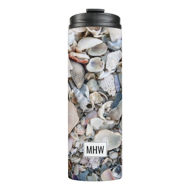 Muscheln für Monogramm Thermosbecher (Vorderseite)