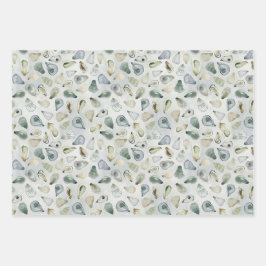 Muscheln für Wasserfarben Geschenkpapier Set
