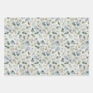 Muscheln für Wasserfarben Geschenkpapier Set