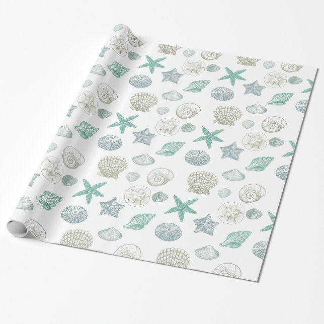 Muscheln Geschenkpapier (Ungerollt)