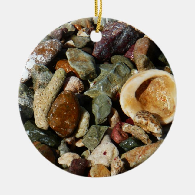 Muscheln-, Gestein- und Korallenfotografie Keramikornament (Vorne)