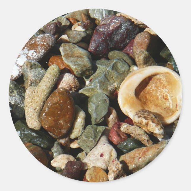 Muscheln-, Gestein- und Korallenfotografie Runder Aufkleber (Vorderseite)