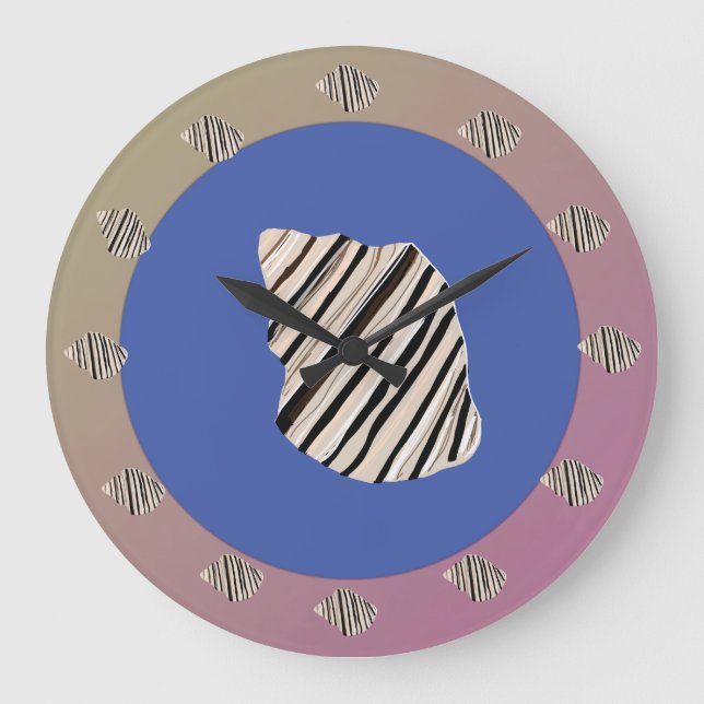 Muscheln Große Wanduhr (Vorderseite)