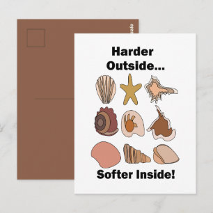 Muscheln Hart Außen Weich Innen Attitude Zitat Postkarte