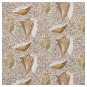Muscheln im Sand Stoff