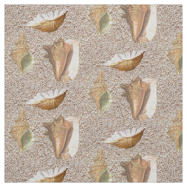 Muscheln im Sand Stoff (Muster)