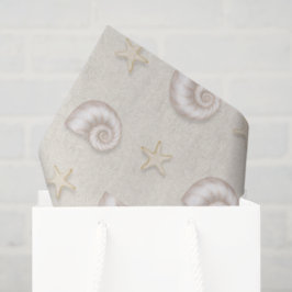 Muscheln im Sandpapier Seidenpapier