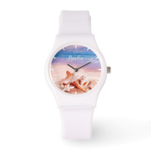 Muscheln im Sea Beach Paradise Armbanduhr